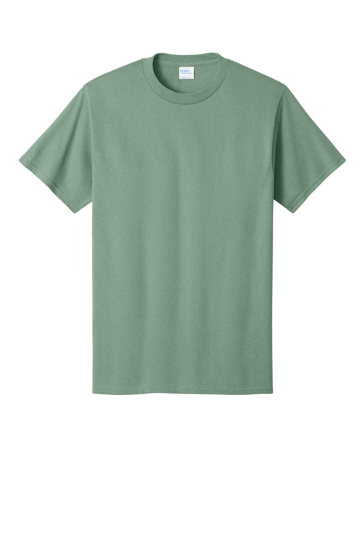 Port & Company PC54 Core Cotton Tee, Laurel Green, Flat front