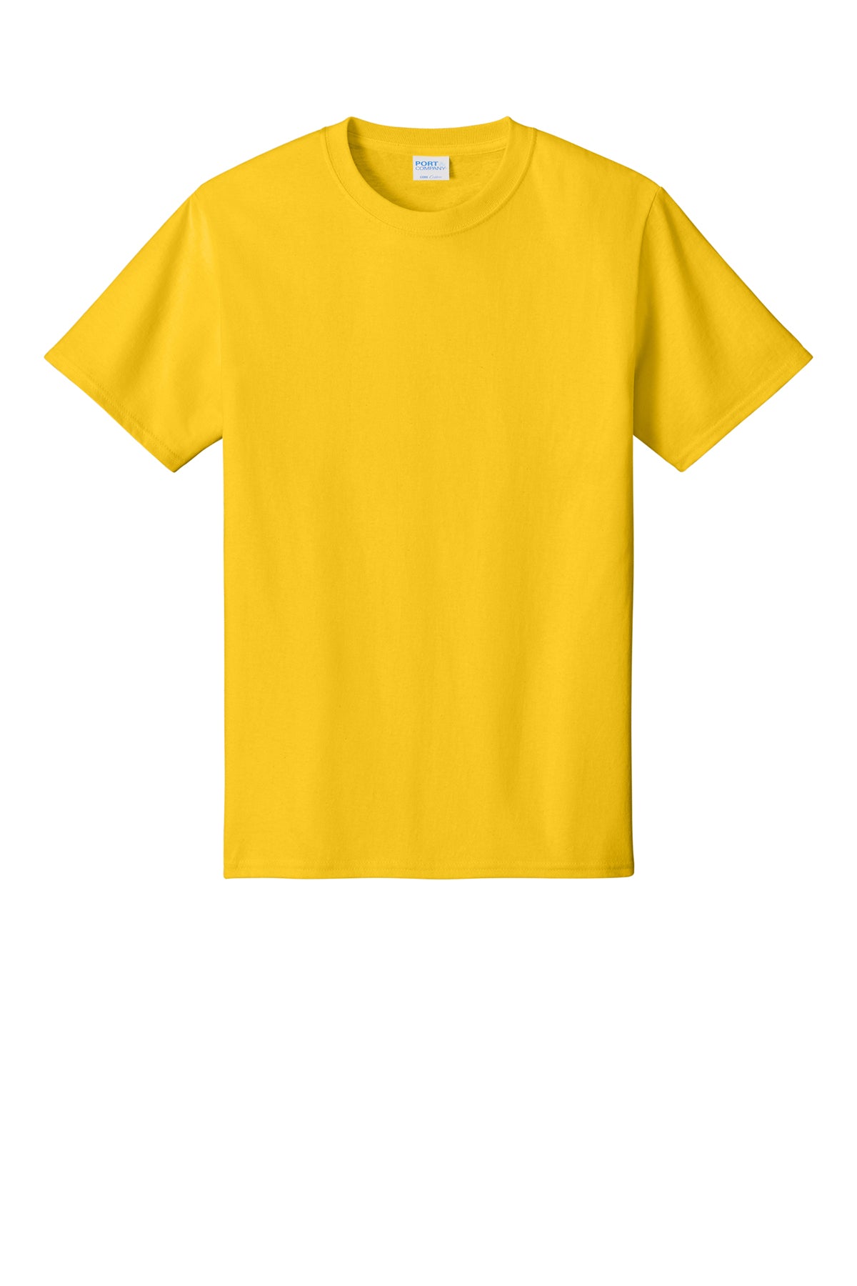 Port & Company PC54 Core Cotton Tee, Lemon Yellow, Flat front