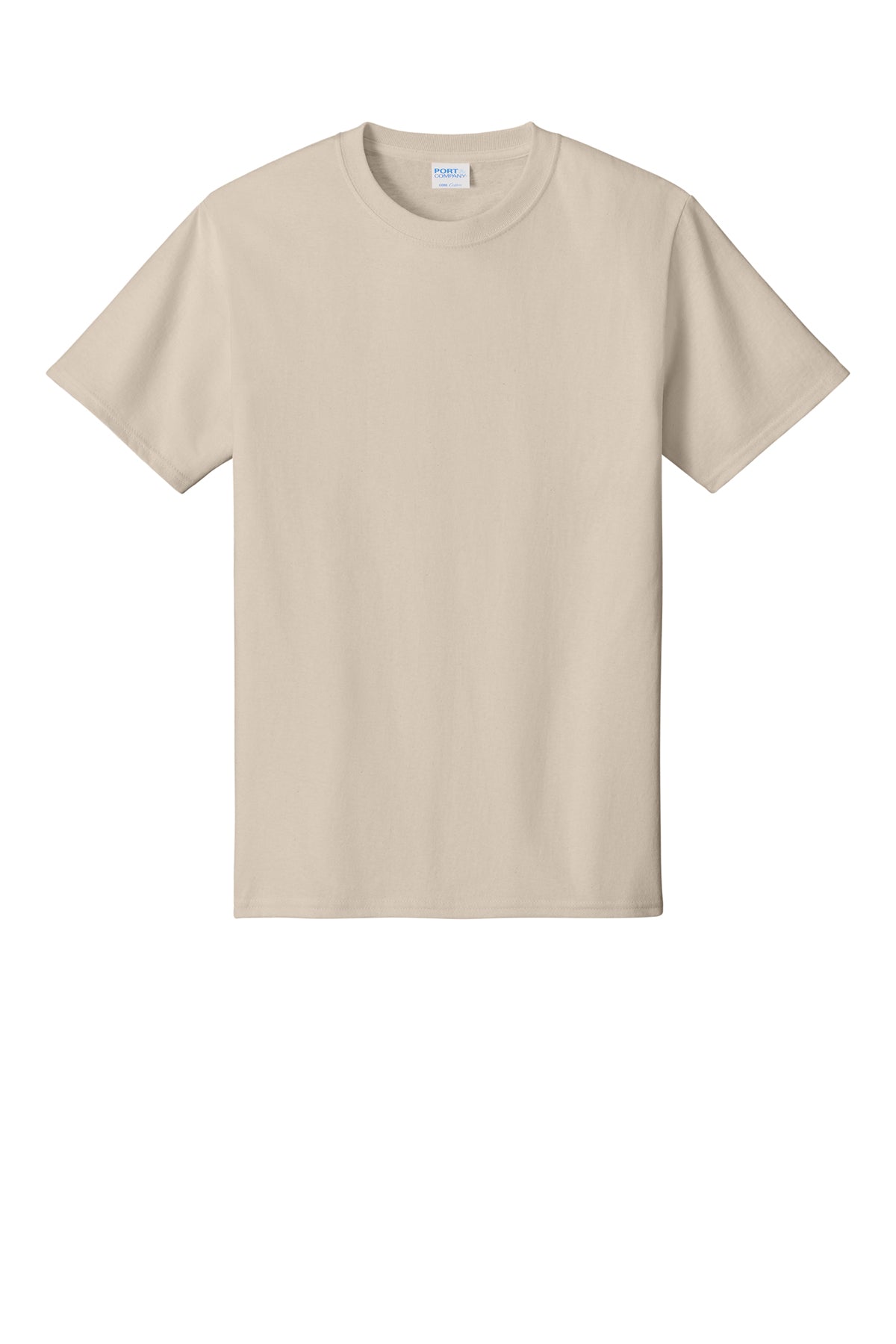Port & Company PC54 Core Cotton Tee, Light Sand, Flat front