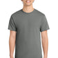 Port & Company PC54 Core Cotton Tee, Medium Grey, Model front