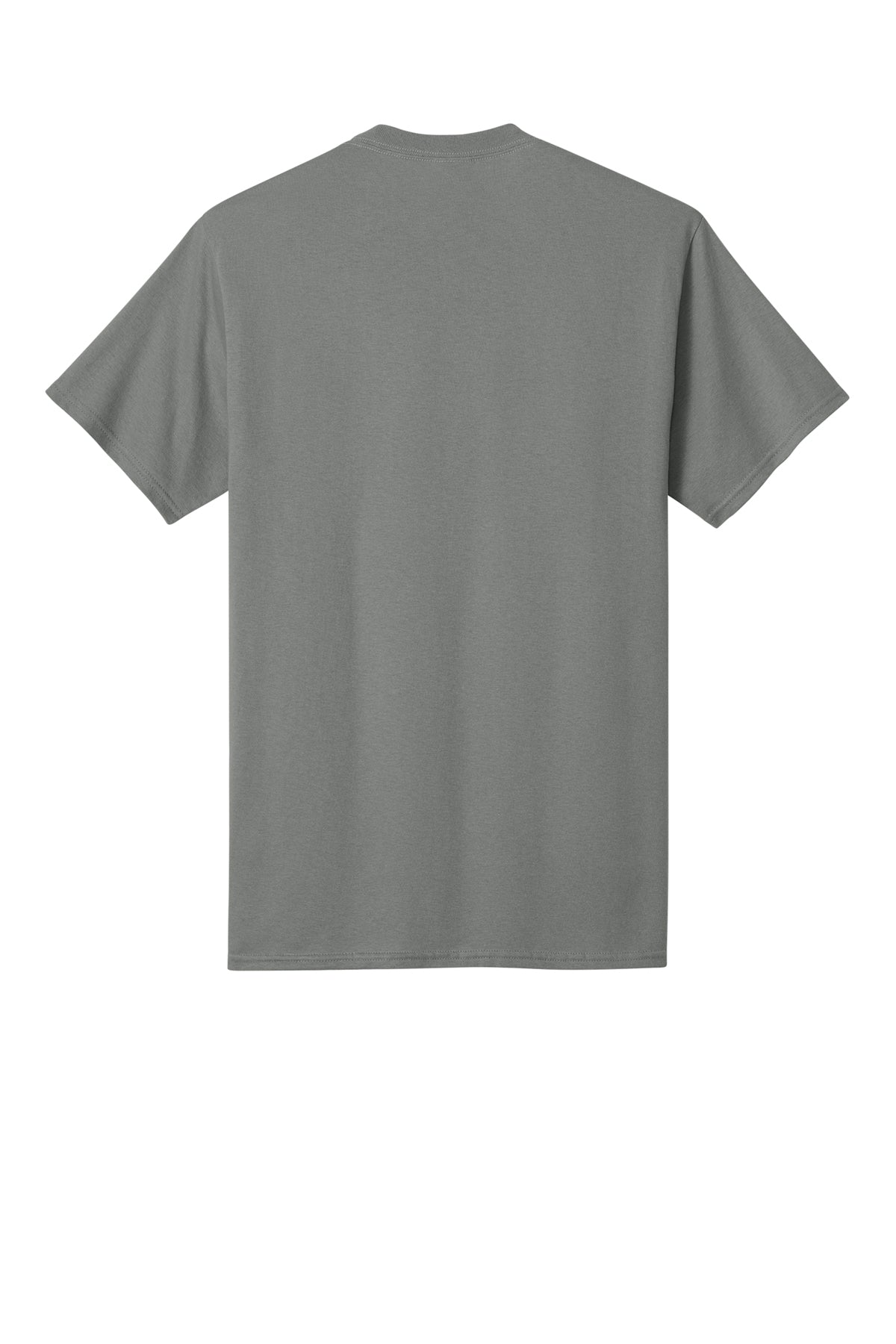 Port & Company PC54 Core Cotton Tee, Medium Grey, Flat back