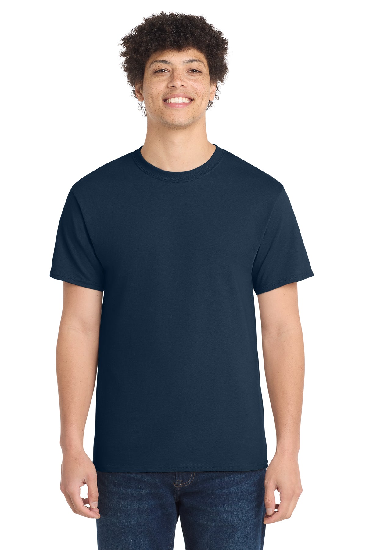 Port & Company PC54 Core Cotton Tee, Navy, Model front