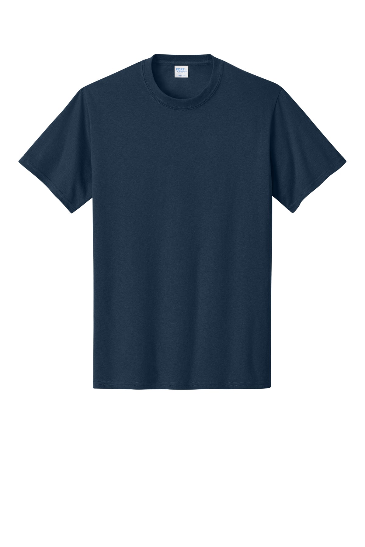 Port & Company PC54 Core Cotton Tee, Navy, Flat front