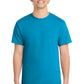 Port & Company PC54 Core Cotton Tee, Neon Blue, Model front
