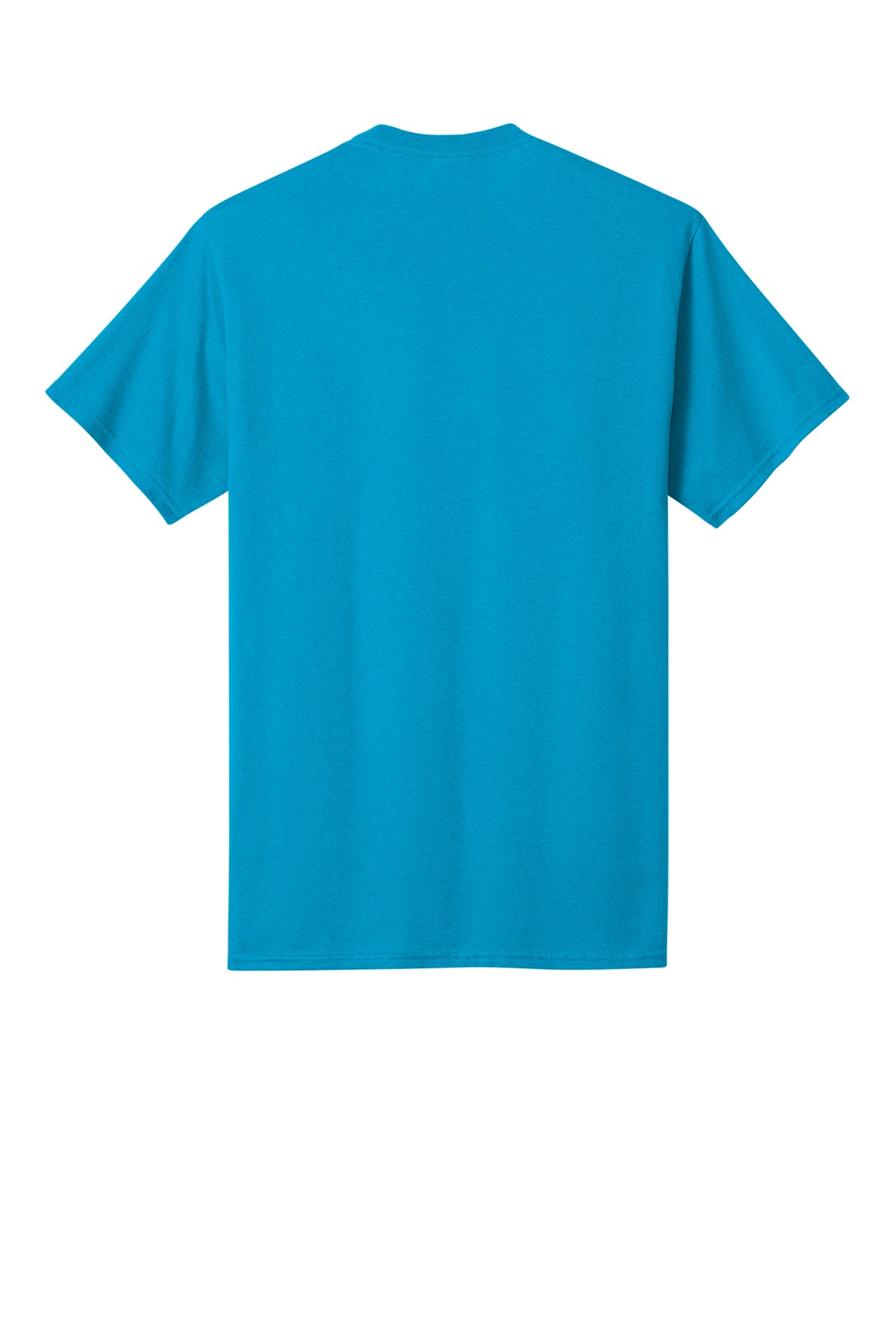 Port & Company PC54 Core Cotton Tee, Neon Blue, Flat back