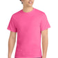 Port & Company PC54 Core Cotton Tee, Neon Pink, Model front