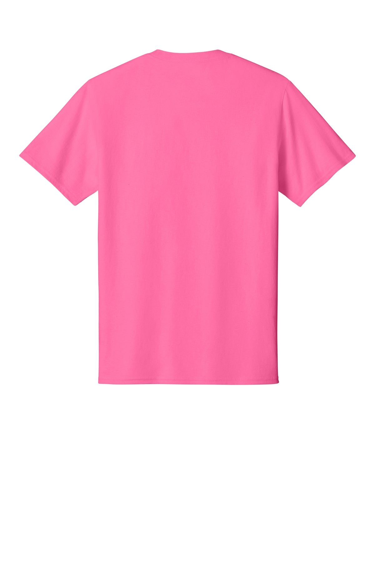 Port & Company PC54 Core Cotton Tee, Neon Pink, Flat back