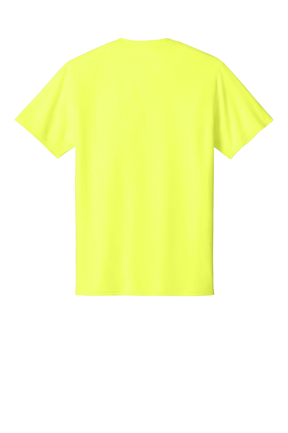 Port & Company PC54 Core Cotton Tee, Neon Yellow, Flat back
