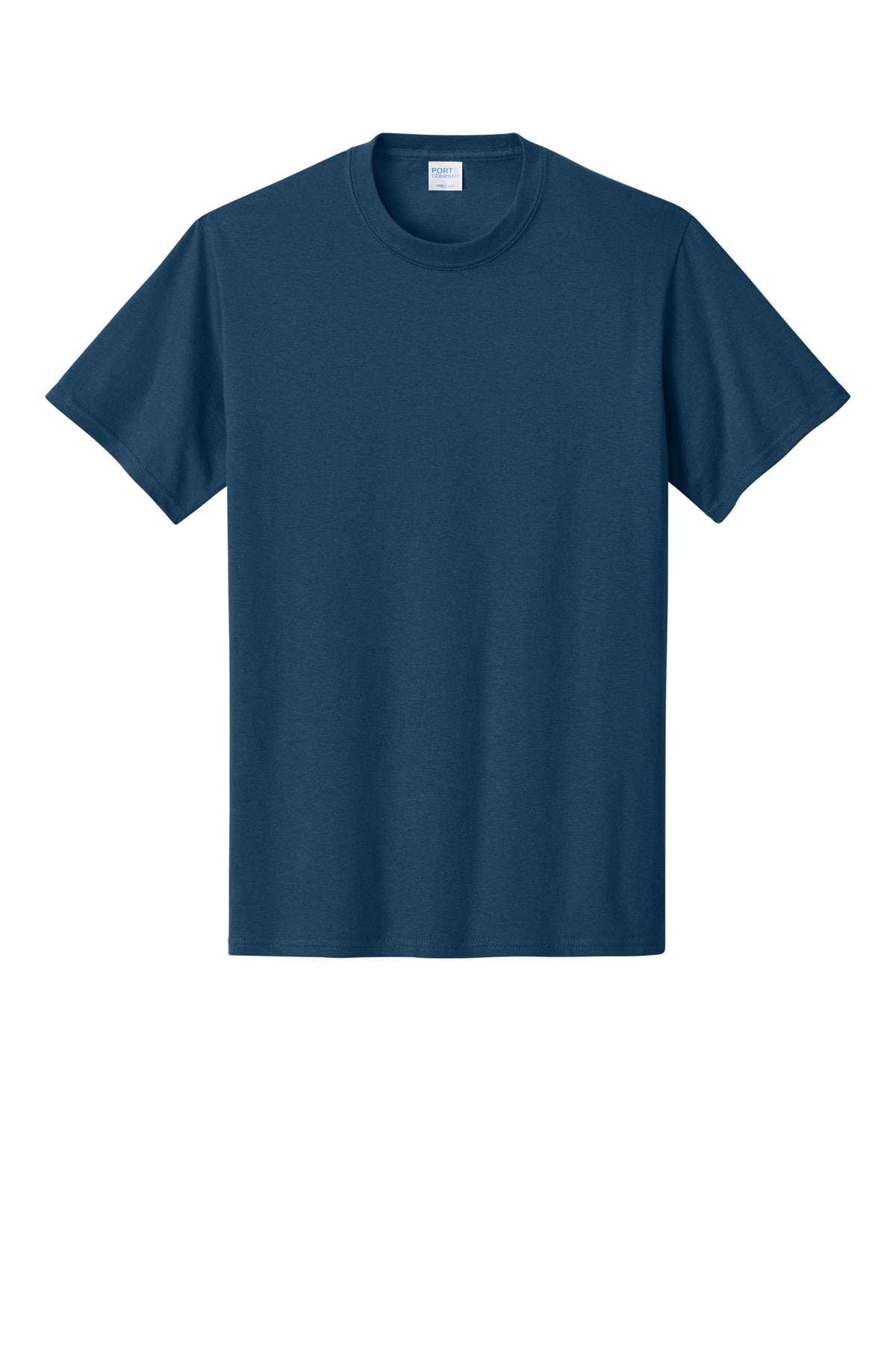 Port & Company PC54 Core Cotton Tee, Neptune Blue, Flat front