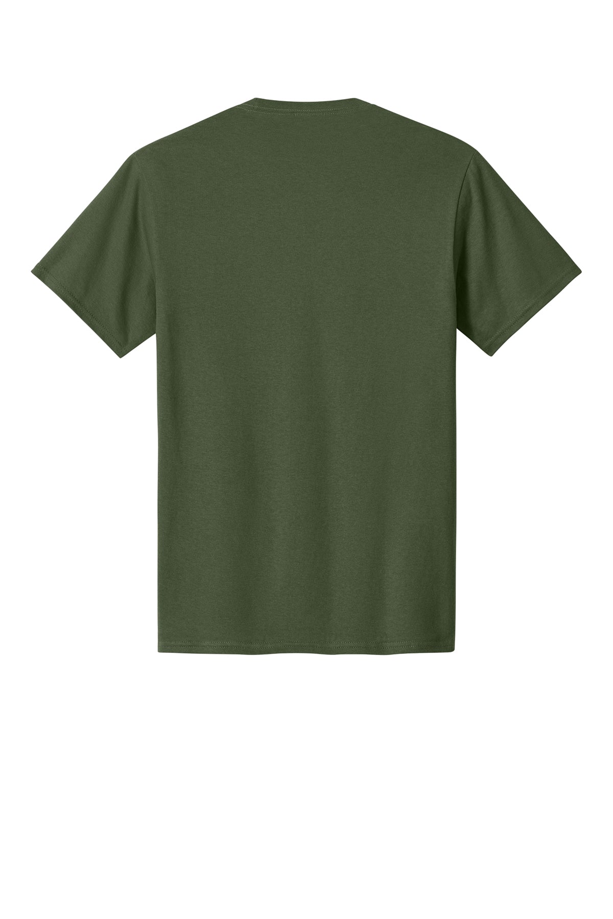Port & Company PC54 Core Cotton Tee, Olive, Flat back