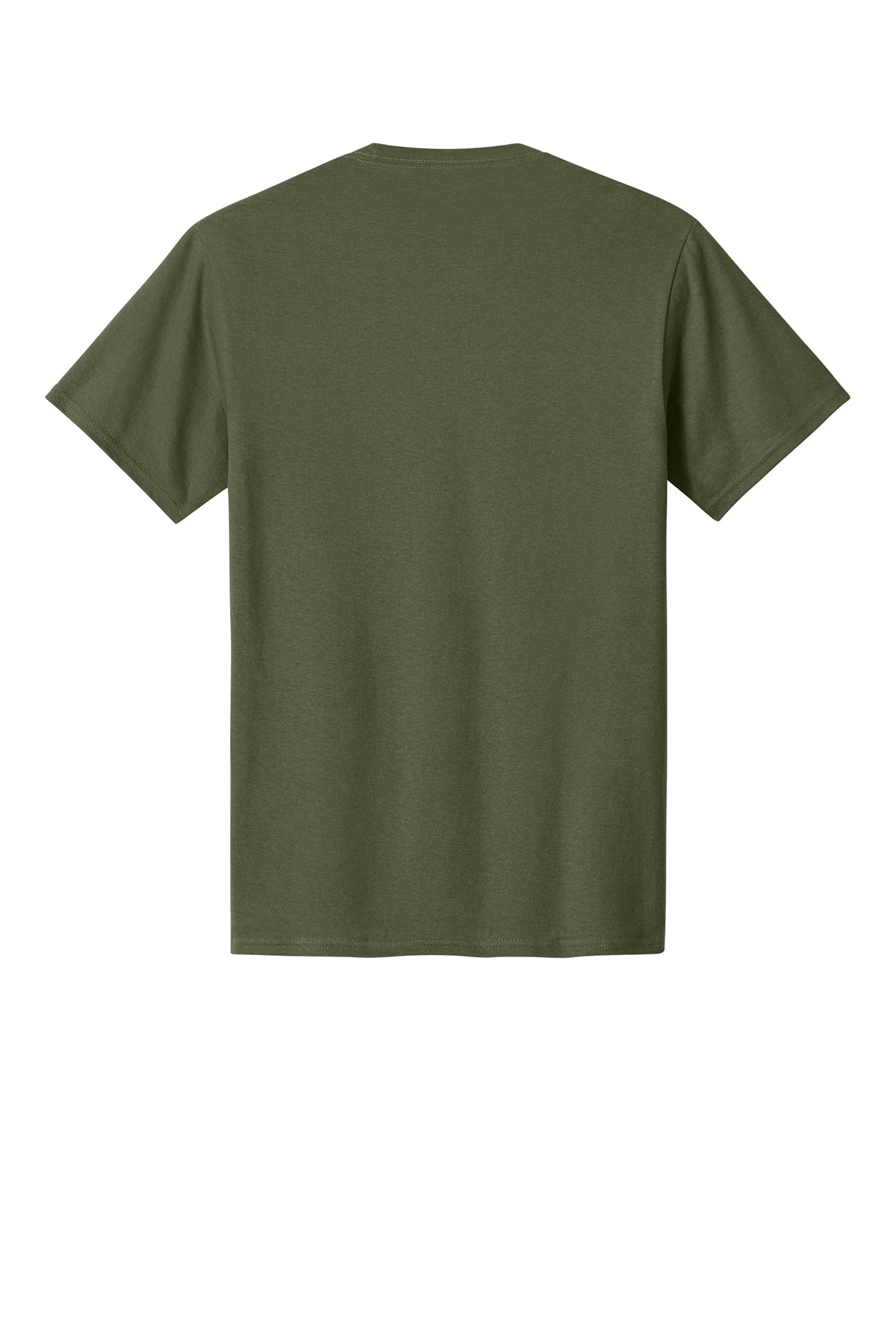 Port & Company PC54 Core Cotton Tee, Olive Drab Green, Flat back