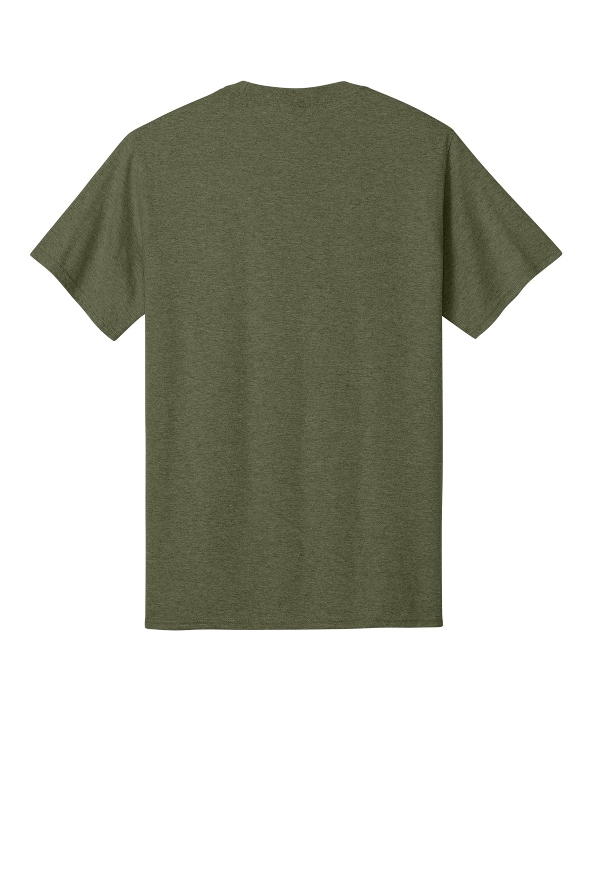 Port & Company PC54 Core Cotton Tee, Olive Drab Green Heather, Flat back