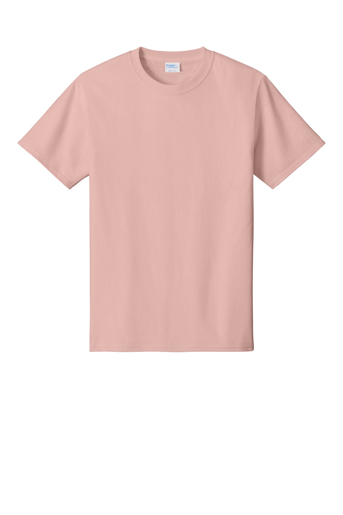 Port & Company PC54 Core Cotton Tee, Pale Blush, Flat front