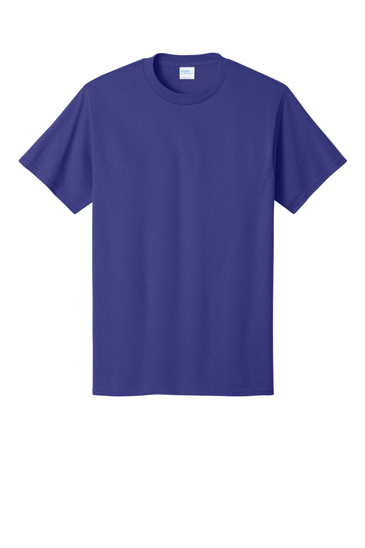Port & Company PC54 Core Cotton Tee, Purple, Flat front