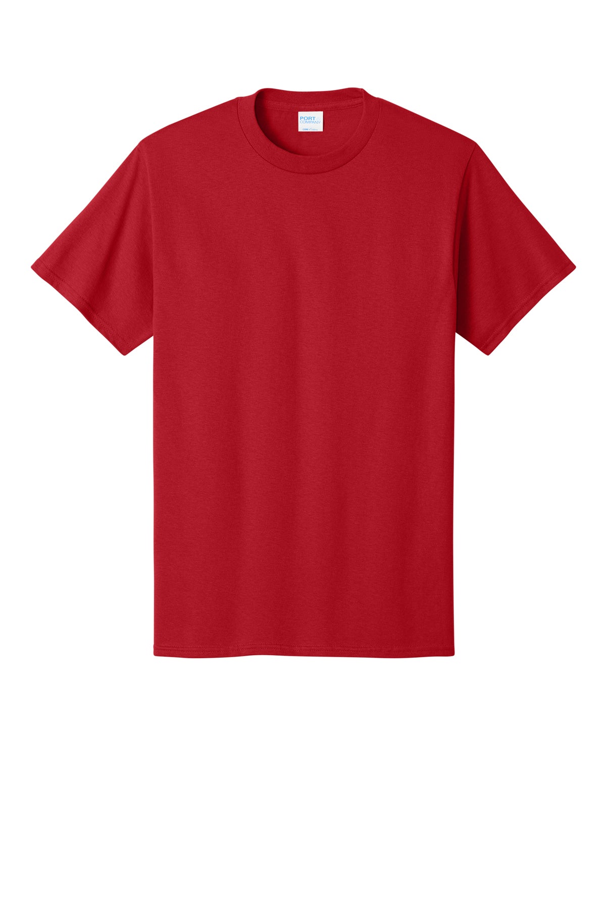 Port & Company PC54 Core Cotton Tee, Red, Flat front