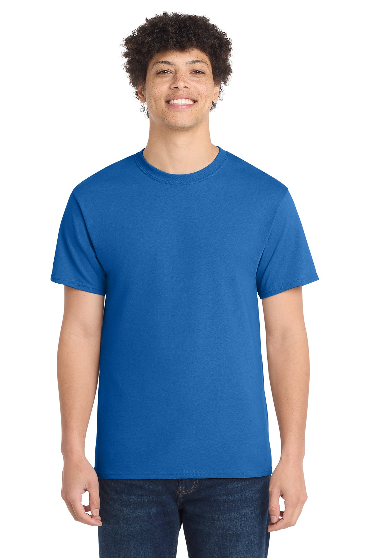 Port & Company PC54 Core Cotton Tee, Royal, Model front