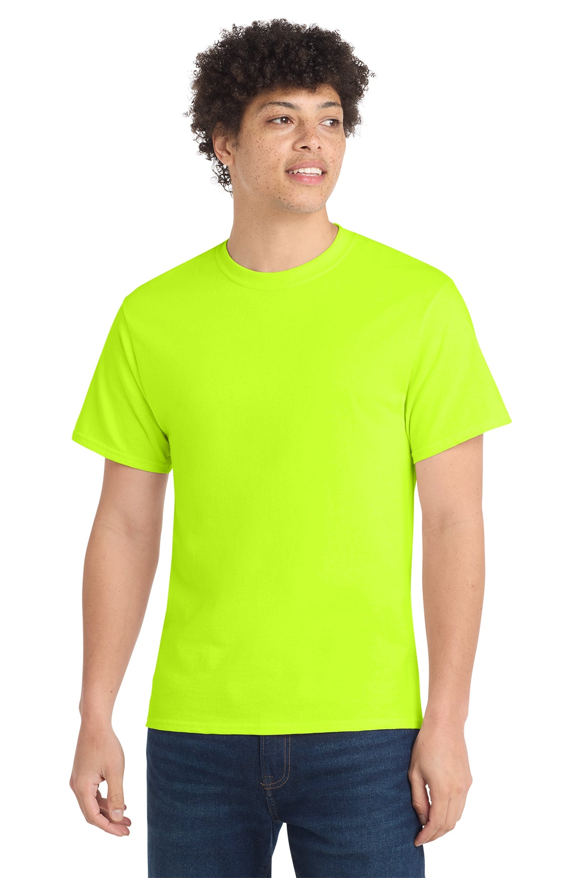 Port & Company PC54 Core Cotton Tee, S. Green, Model front