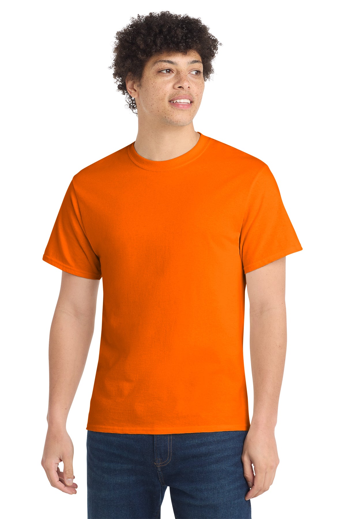 Port & Company PC54 Core Cotton Tee, S. Orange, Model front