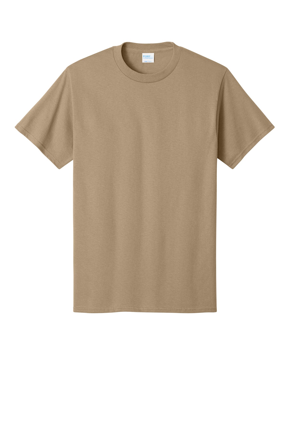 Port & Company PC54 Core Cotton Tee, Sand, Flat front