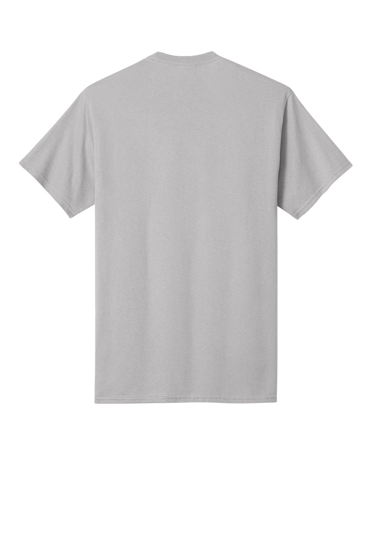 Port & Company PC54 Core Cotton Tee, Silver, Flat back