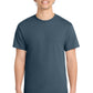 Port & Company PC54 Core Cotton Tee, Steel Blue, Model front