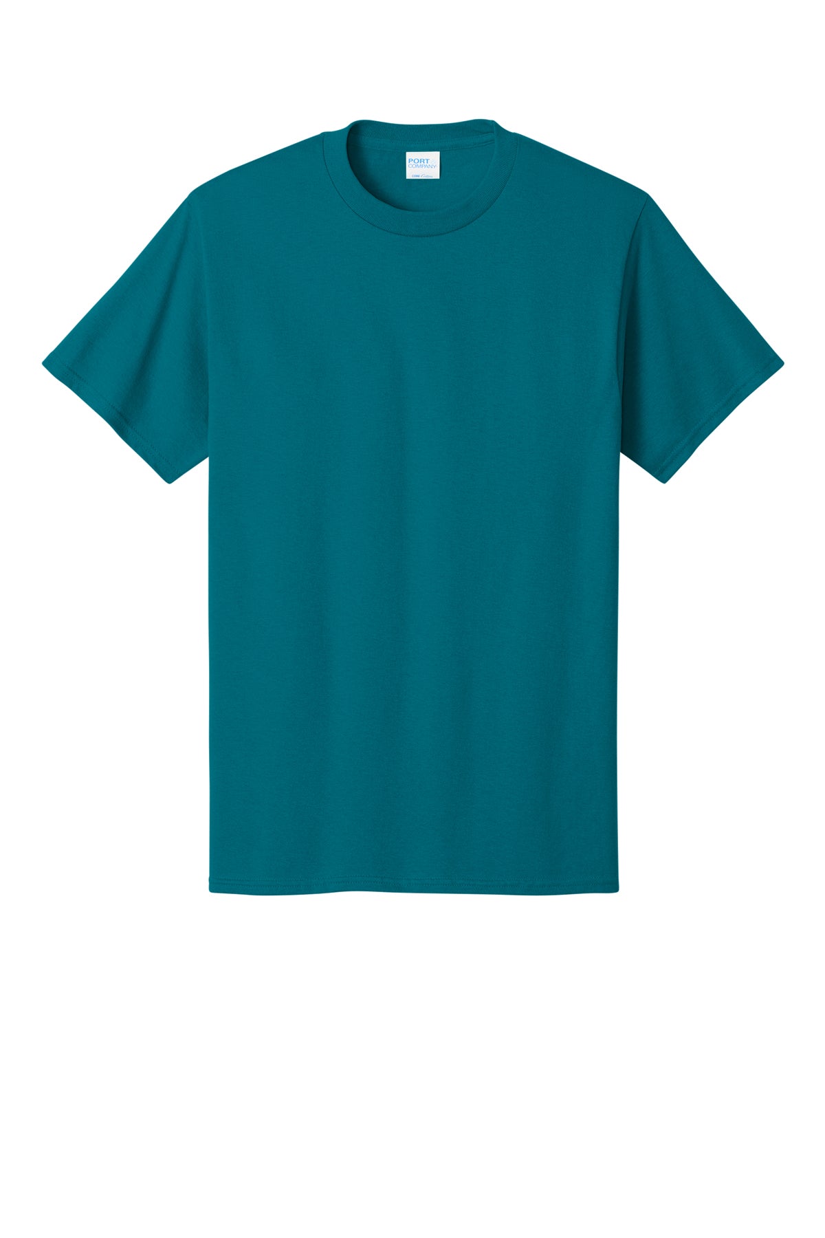 Port & Company PC54 Core Cotton Tee, Teal, Flat front