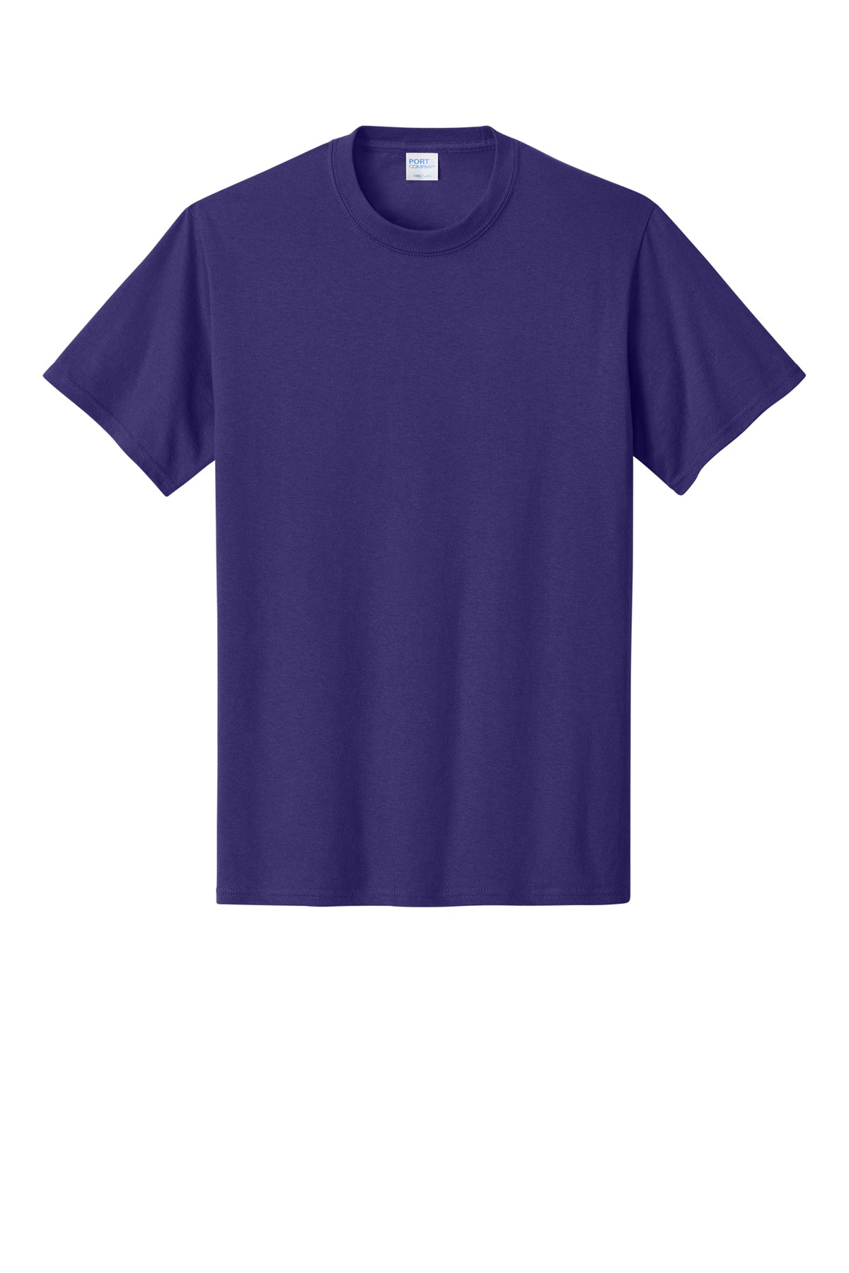 Port & Company PC54 Core Cotton Tee, Team Purple, Flat front