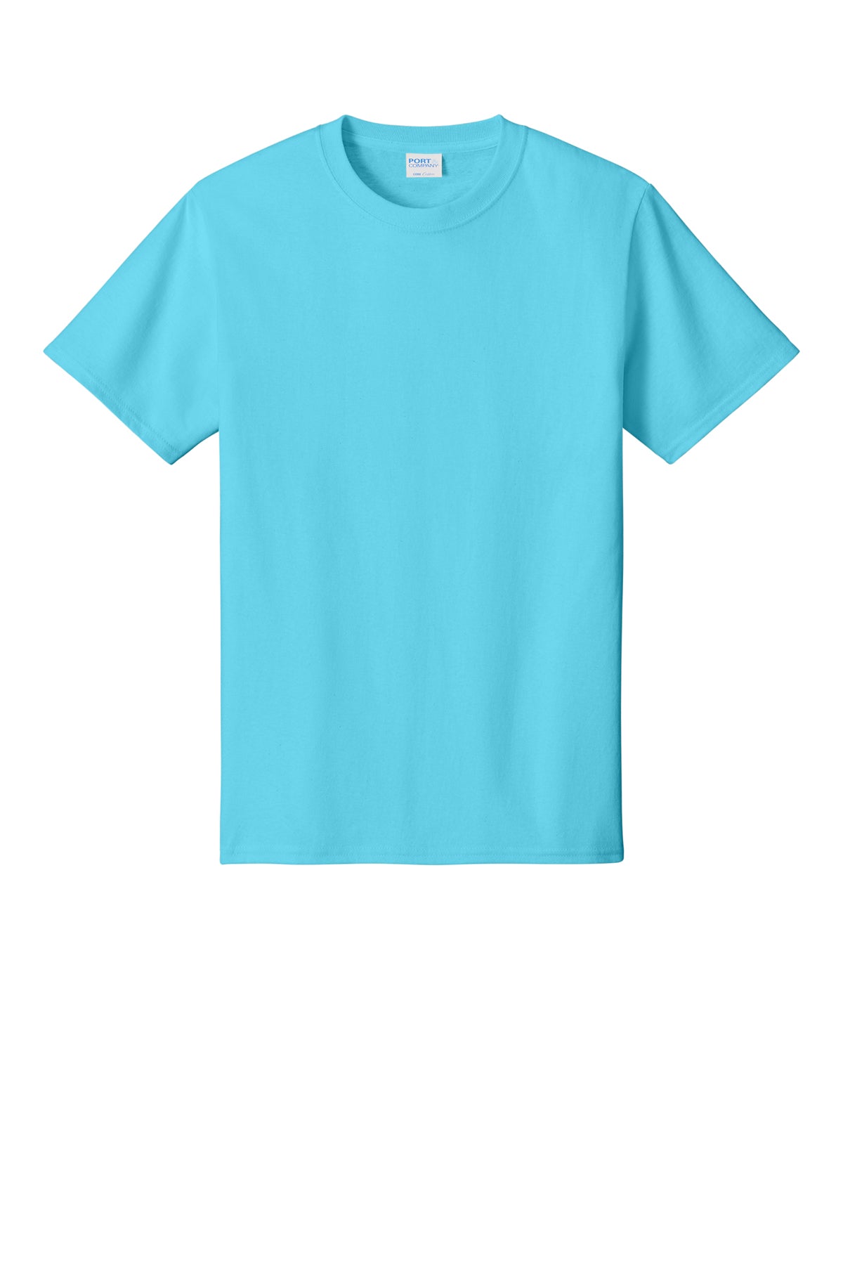 Port & Company PC54 Core Cotton Tee, Tidal Wave, Flat front