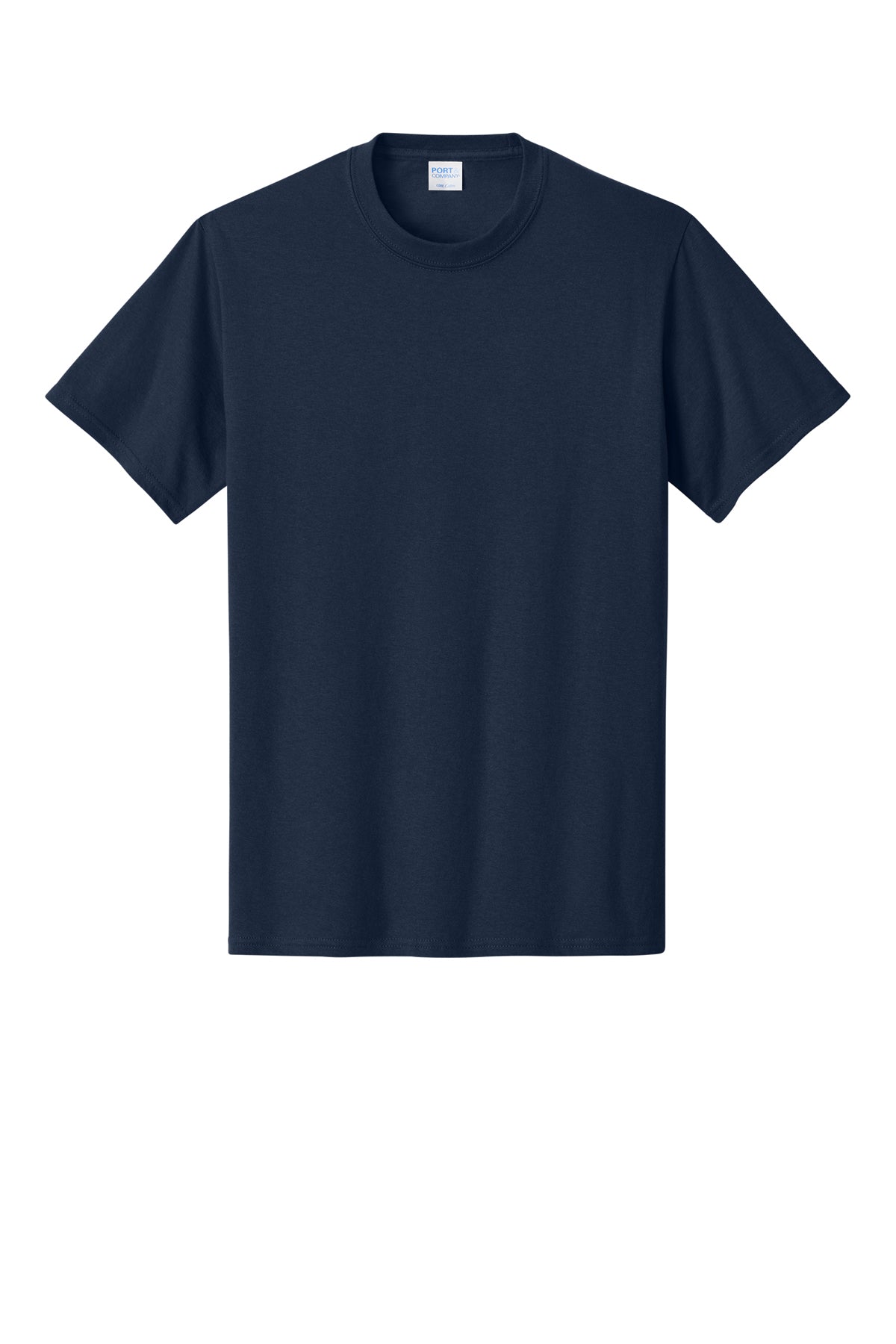 Port & Company PC54 Core Cotton Tee, True Navy, Flat front
