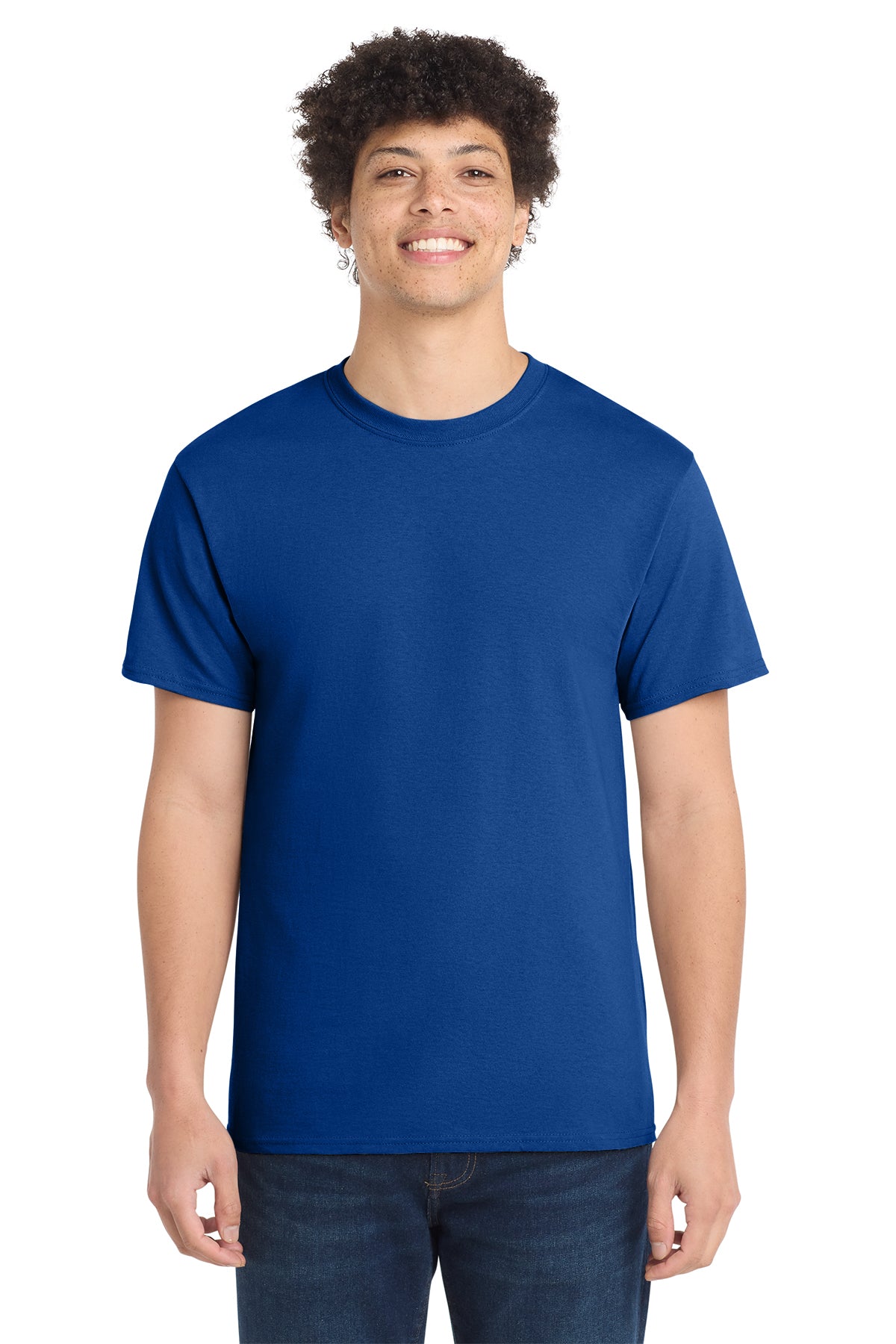 Port & Company PC54 Core Cotton Tee, True Royal, Model front