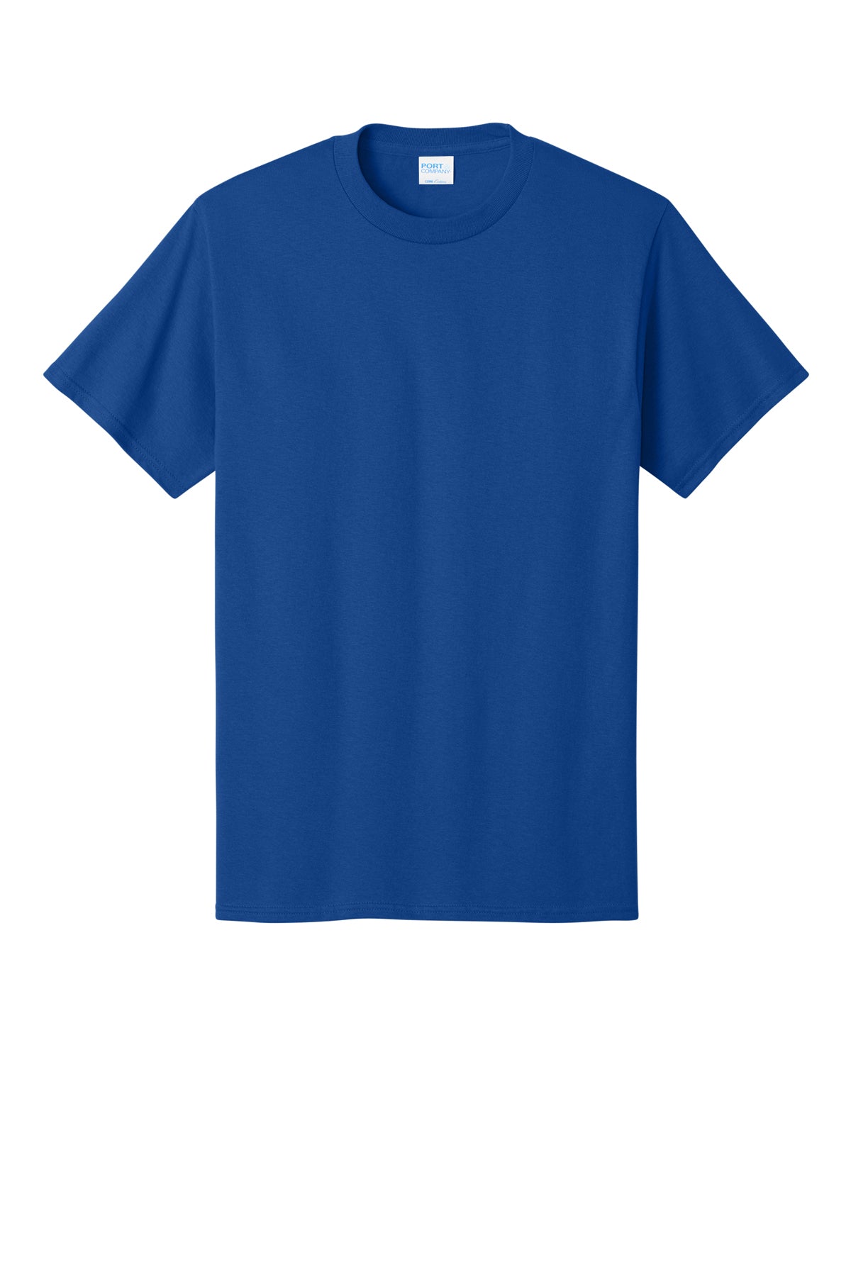 Port & Company PC54 Core Cotton Tee, True Royal, Flat front