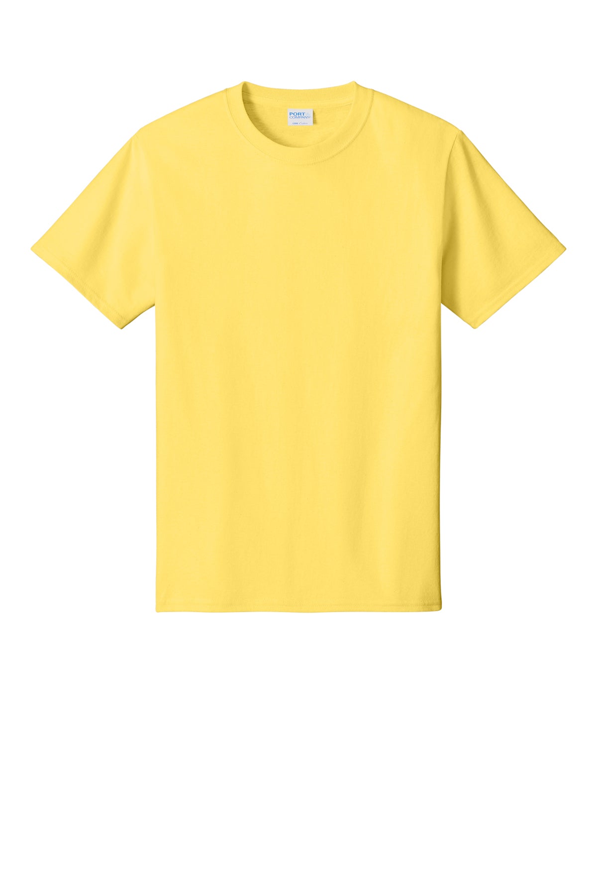 Port & Company PC54 Core Cotton Tee, Yellow, Flat front