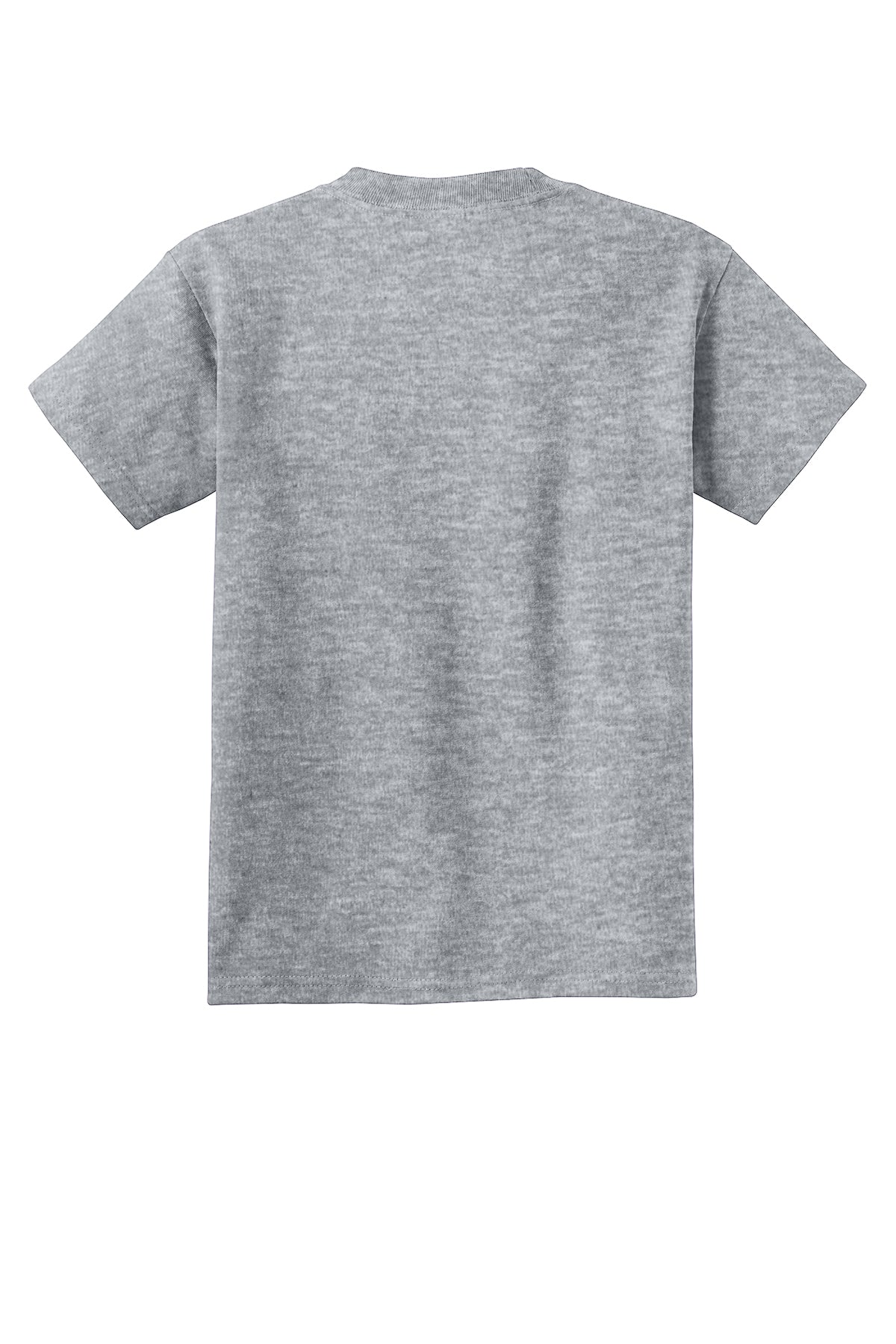Port & Company PC54Y Youth Core Cotton Tee, Athletic Heather, Flat back