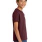 Port & Company PC54Y Youth Core Cotton Tee, Athletic Maroon, Model side
