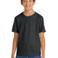 Port & Company PC54Y Youth Core Cotton Tee, Black Heather, Model front