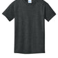 Port & Company PC54Y Youth Core Cotton Tee, Black Heather, Flat front