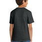 Port & Company PC54Y Youth Core Cotton Tee, Black Heather, Model back