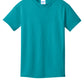 Port & Company PC54Y Youth Core Cotton Tee, Bright Aqua, Flat front