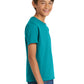 Port & Company PC54Y Youth Core Cotton Tee, Bright Aqua, Model side
