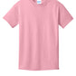 Port & Company PC54Y Youth Core Cotton Tee, Candy Pink, Flat front