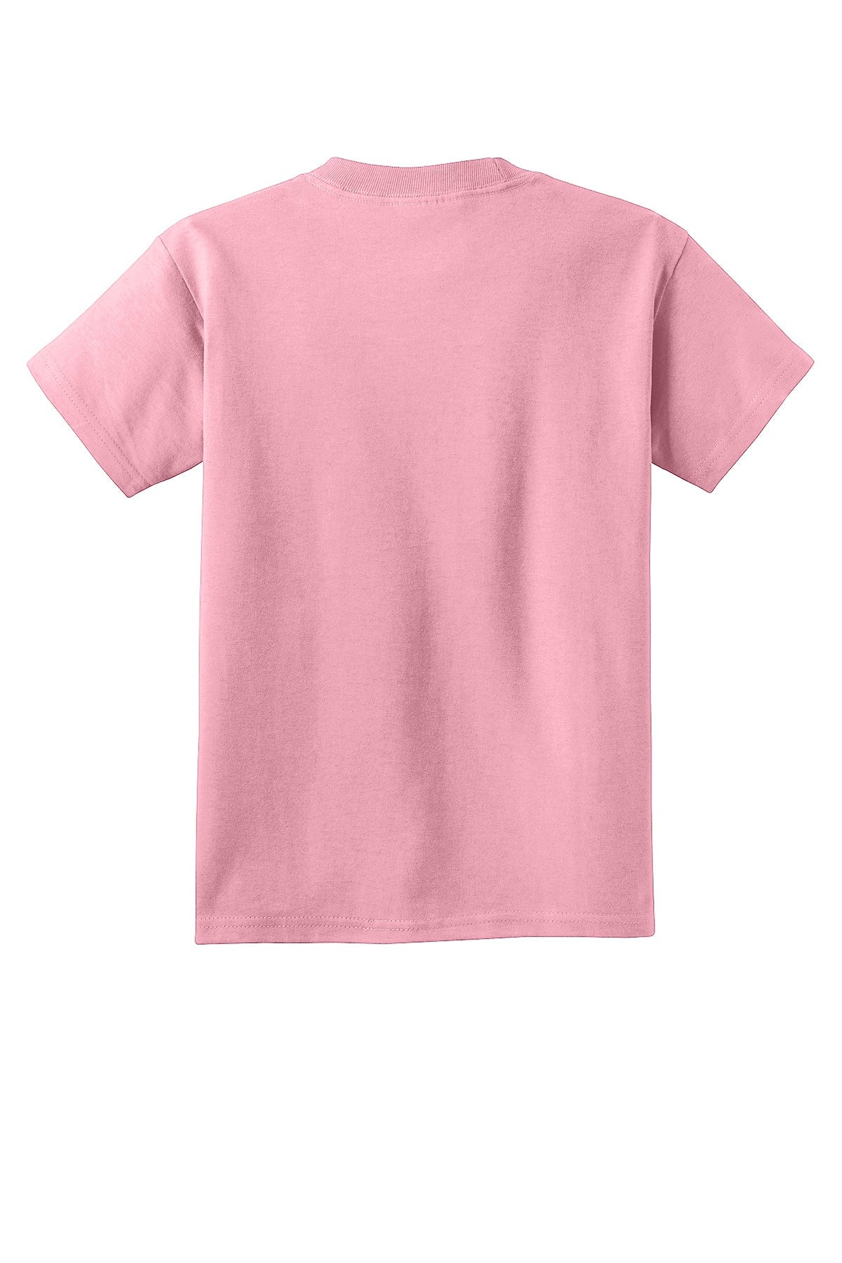 Port & Company PC54Y Youth Core Cotton Tee, Candy Pink, Flat back