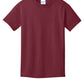 Port & Company PC54Y Youth Core Cotton Tee, Cardinal, Flat front