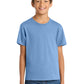 Port & Company PC54Y Youth Core Cotton Tee, Carolina Blue, Model front