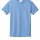 Port & Company PC54Y Youth Core Cotton Tee, Carolina Blue, Flat front