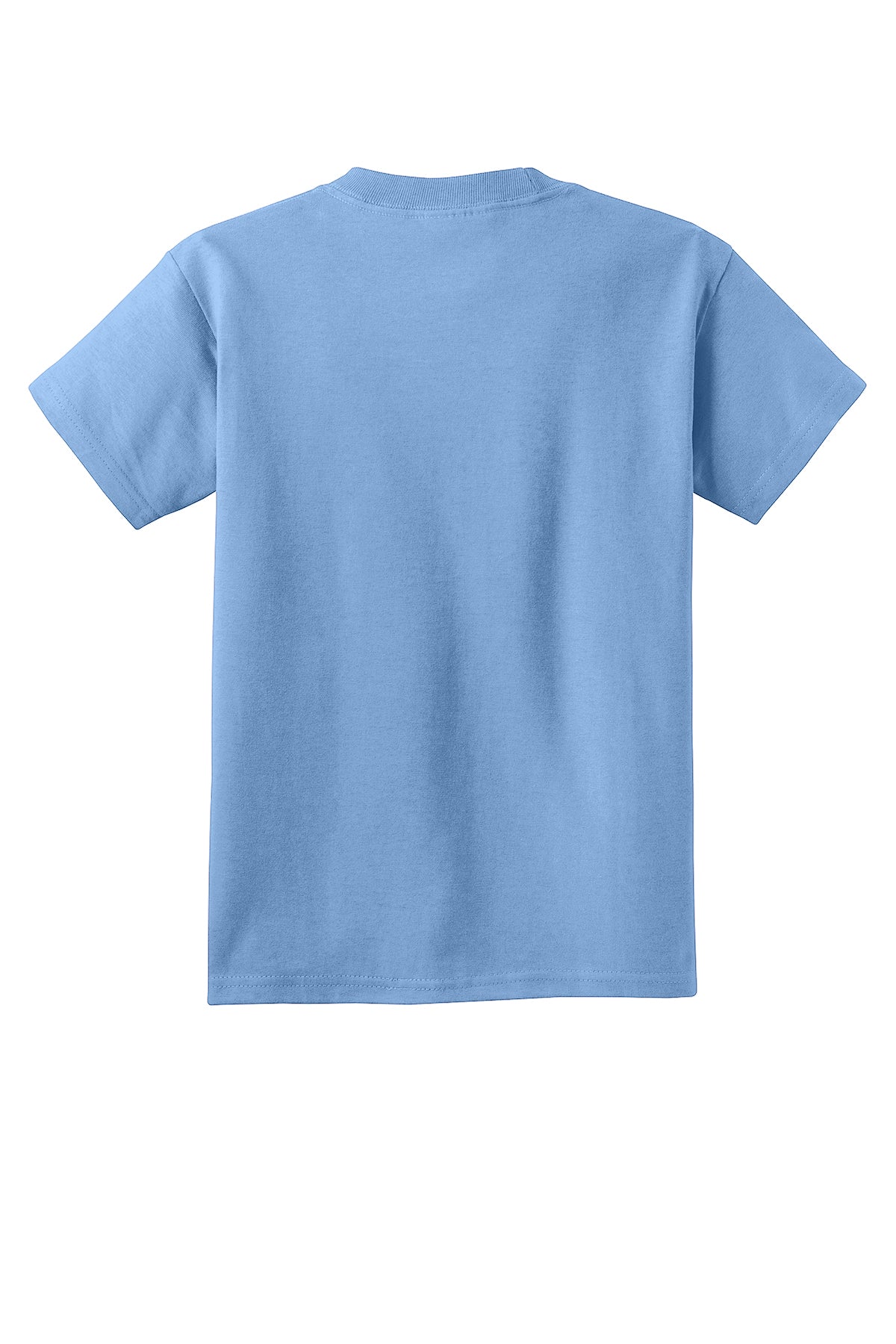 Port & Company PC54Y Youth Core Cotton Tee, Carolina Blue, Flat back