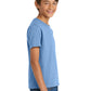 Port & Company PC54Y Youth Core Cotton Tee, Carolina Blue, Model side