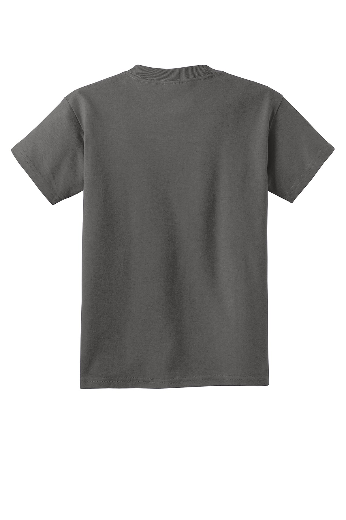 Port & Company PC54Y Youth Core Cotton Tee, Charcoal, Flat back