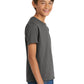 Port & Company PC54Y Youth Core Cotton Tee, Charcoal, Model side