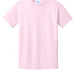 Port & Company PC54Y Youth Core Cotton Tee, Cherry Blossom, Flat front