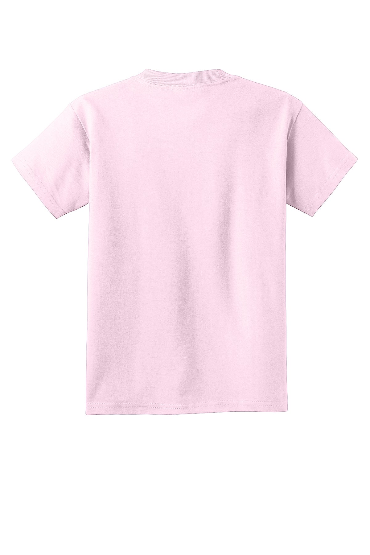 Port & Company PC54Y Youth Core Cotton Tee, Cherry Blossom, Flat back